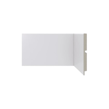 Rodapé Santa Luzia De Poliestireno 454 Branco Liso  10x240cm