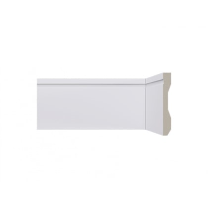 Rodapé Santa Luzia De Poliestireno Com Friso Branco 10x240cm