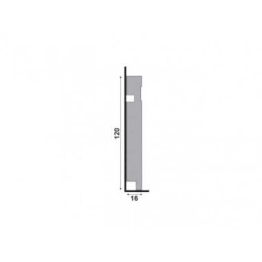 Rodapé Santa Luzia Moderna Branco Friso 493 120x2400mm - Imagem principal - 48b2afbf-3560-4546-b8e0-07497506cbf4