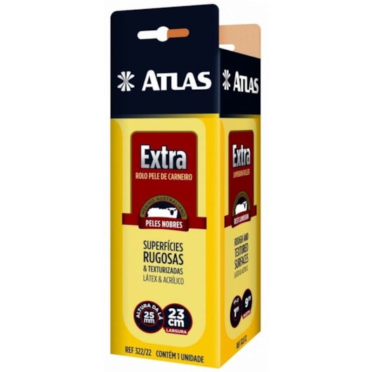 Rolo Pele Carneiro Extra R322/22 Lã 25mm Paredes Rugosas ou Texturizadas 23cm Atlas - Imagem principal - 3f0e3288-dffa-441c-aa7e-8d71adf87d67