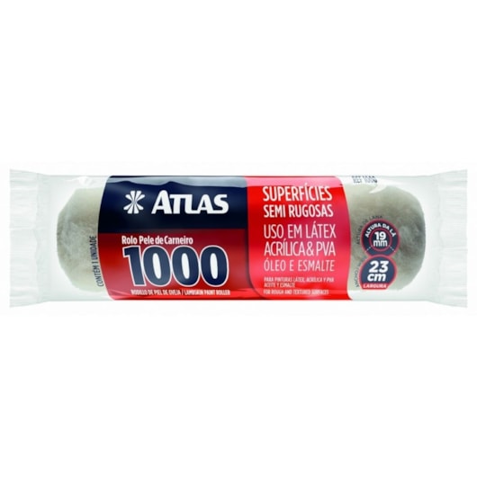 Rolo Pele De Carneiro 1000 Lã 19mm Paredes Semi-Rugosas 23cm Atlas - Imagem principal - e0179ee7-9ff5-4726-a52a-0542f25e29d7