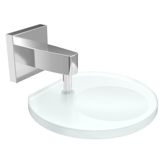 Saboneteira com Vidro Vite Cromada Romar - Imagem principal - 9bec6bda-06a6-4593-b511-3ec8e04d4e56
