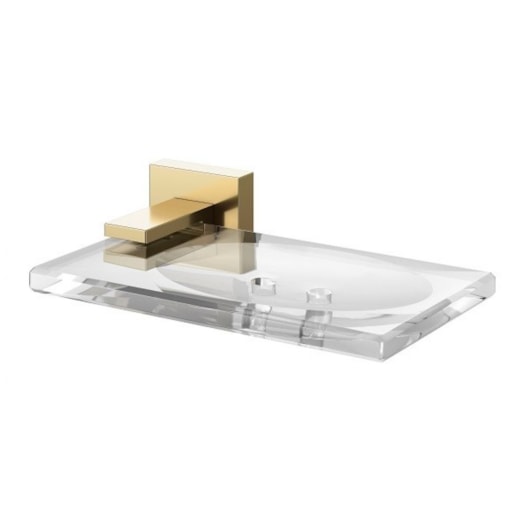 Saboneteira Para Parede Square Ouro Polido Docol - Imagem principal - 0dcc95eb-767c-4662-a915-ef714fd1869b