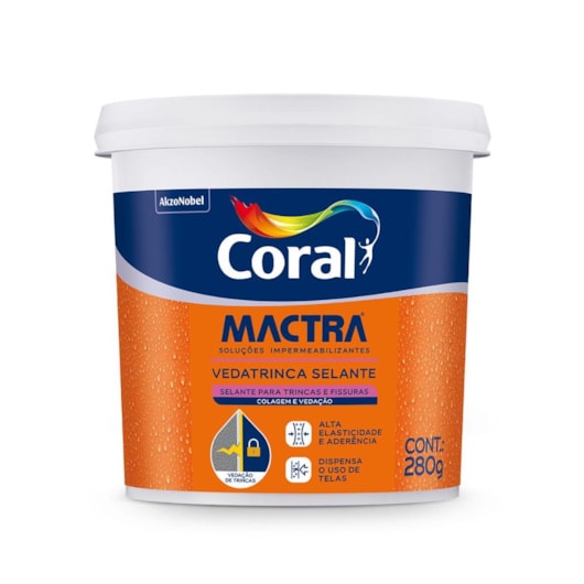 Selador Mactra M1 Vedbem Trinca Coral 0,280kg - Imagem principal - 6e04e7b1-2813-4310-a794-1bc8ad7d9791