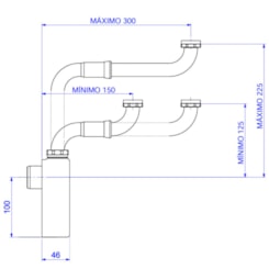 Sifão Articulado Para Lavatório 1.1/2