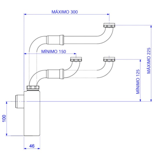 Sifão Articulado Para Lavatório 1.1/2