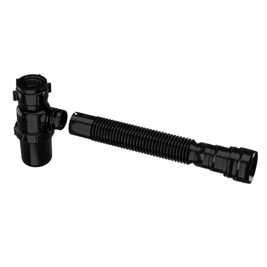 Sifão Sanfonado Com Copo Universal Preto Astra - Imagem principal - d69fd759-4dec-409d-81a2-64a4c2d1225e