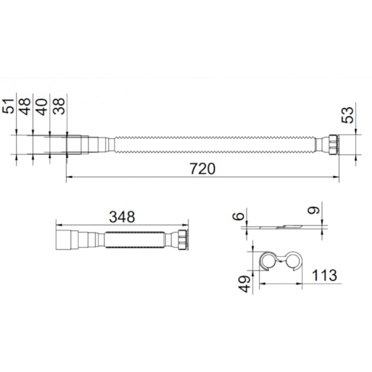 Sifão Universal Branco Docol 72cm - Imagem principal - 24990ca8-bd08-4b8c-a578-188cab9481b6