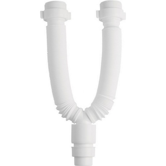Sifão Universal Duplo Branco Amanco - Imagem principal - 45e87787-831f-40c8-b935-80b22b56536f