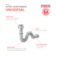 Sifão Universal  Sanfonado Simples Cromado Astra - 61e54ced-0e30-407b-86aa-db2ac7807f63
