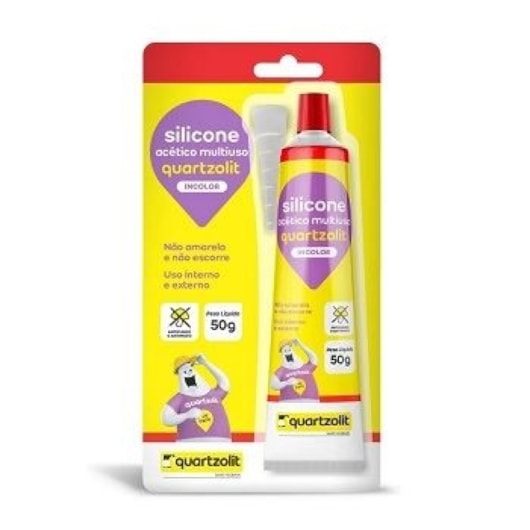 Silicone Acético Multiuso 50g Quartzolit - Imagem principal - cdbc0526-7156-4af1-aa9c-0dfac9abacee