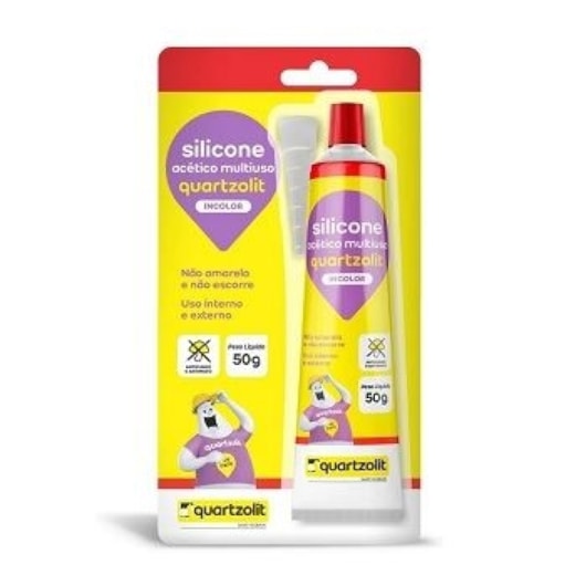 Silicone Acético Multiuso 50g Quartzolit - Imagem principal - e732eb66-7923-4bf6-9649-9c82a299595d