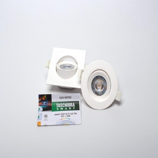 Smart Spot Wi-Fi Led Quadrado Tek RGB+CCT Taschibra 5W - Imagem principal - 5b25989d-895f-4a5b-8863-01ec8bd23f20