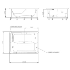 Spa 2 Lugares Topcril Topline 151x201x64cm Ouro Fino