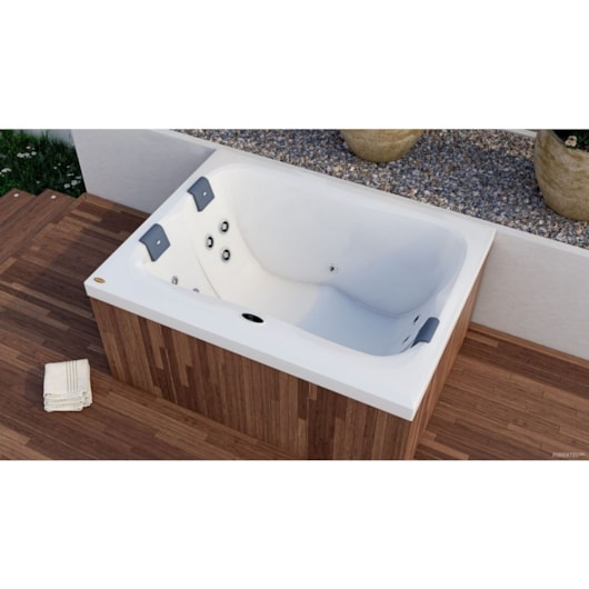 Spa 3 Lugares Mini Terrace Com Aquecedor 170x130x75cm Jacuzzi - Imagem principal - 22fe373f-b099-415e-97f3-df827b388110
