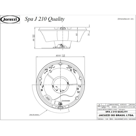 Spa 4 Lugares Com Aquecedor J210 Quality Jacuzzi 229x229cm - Imagem principal - d59b3959-02e3-48ab-8682-5ea636d937fc