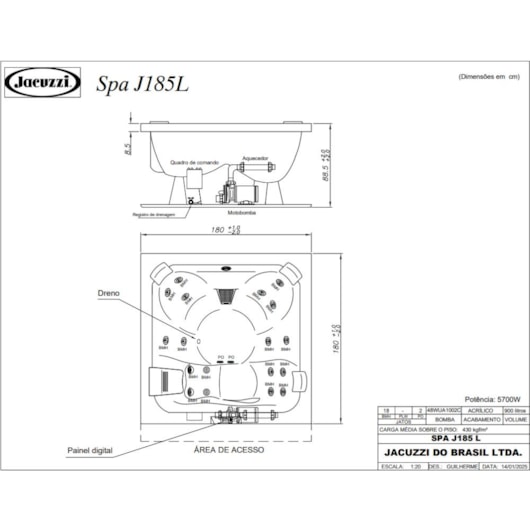 Spa 5 Lugares Com Aquecedor e com Painéis 185L Jacuzzi 180x180x89cm - Imagem principal - 721ccc60-2852-49fb-be04-1424b9ee48f5