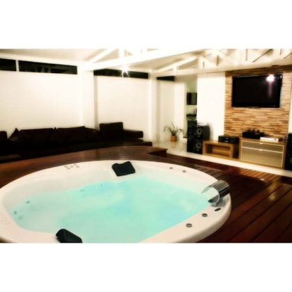 Spa 5 Lugares Redonda Goldspacril Premium 211x70cm Ouro Fino