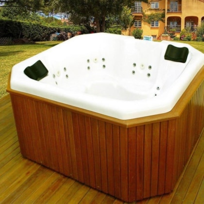 Spa 5 Lugares Retangular Goldspacril Premium 190x200x74cm Ouro Fino