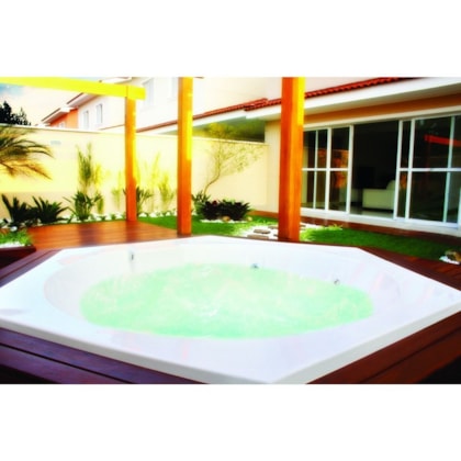 Spa 5 Lugares Sextavada Therma Premium 230x267cm Ouro Fino