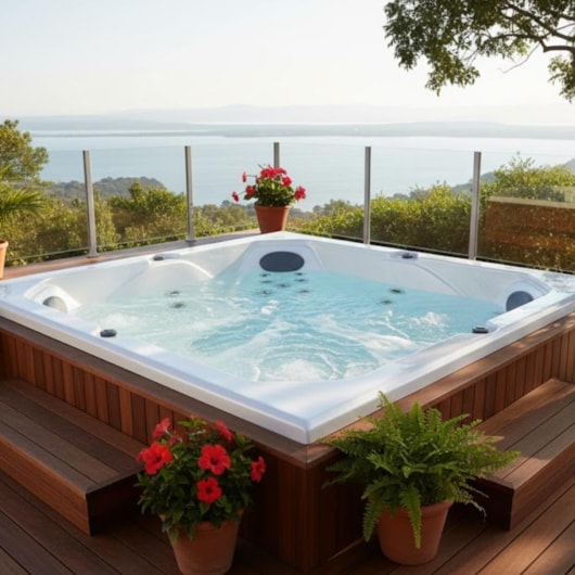 Spa 7 Lugares Com Aquecedor J195 Jacuzzi 180cm X 180cm X 89cm - Imagem principal - 3d679bbc-1299-4c5b-849e-8e2951ce25c3
