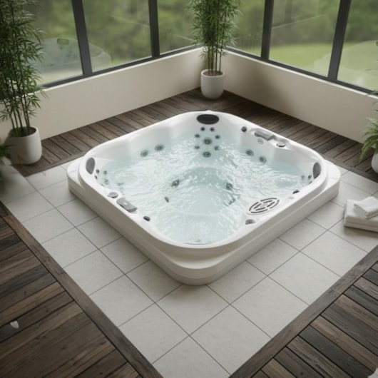 Spa Com 7 Lugares Aquecedor Com Painel J220 60hz Jacuzzi 210cm X 210cm X 91cm - Imagem principal - 32dae714-2274-42c5-a3f7-1f71a18533ac