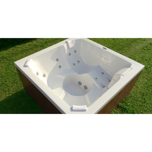 Spa Com Aquecedor Com Paineis E Assento Chaise Long 185l Jacuzzi 180x180x89cm - Imagem principal - b563f346-5645-467b-844f-afb63ca337fc