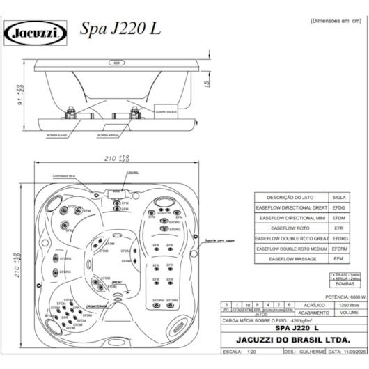 Spa Com Aquecedor J220 60hz Jacuzzi 210cm X 210cm X 91cm - Imagem principal - e1a48677-a061-4707-ab46-00c3f14de478
