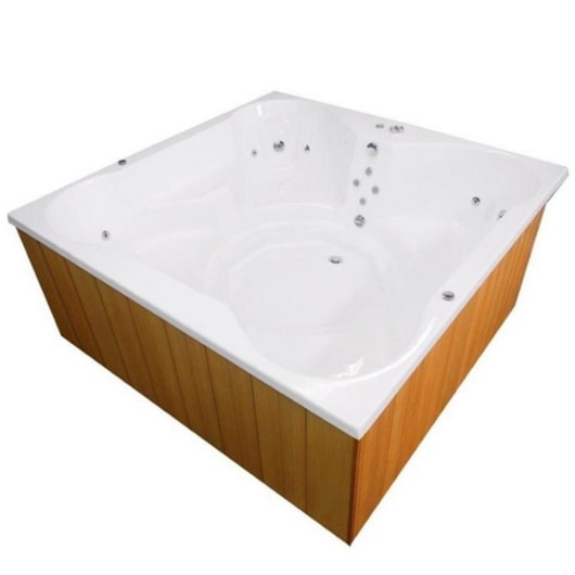 Spa Com Hidromassagem Aquecedor e Cromoterapia Flower Spacril Top Line Ouro Fino 180x180cm - Imagem principal - d518cd47-0be1-4e8b-af0e-ead6df7f205d