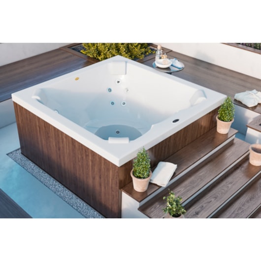 Spa De Acrílico 4 Pessoas Com Aquecedor J185 Jacuzzi 180x180x89cm - Imagem principal - d1a00782-98e5-4f2a-89b9-5c9ec790a294