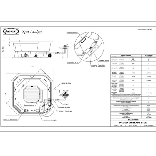 Spa Lodge 8 Lugares com Aquecedor 214cm X 93cm Jacuzzi - Imagem principal - 330cd27b-7dba-4db8-9375-10abe3d45870