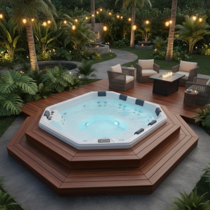 Spa Lodge 8 Lugares com Aquecedor e Painel 214cm X 93cm Jacuzzi
