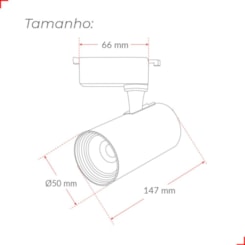 Spot De Trilho Led Authentic Evo T1 Am3000k 7w Preto Bivolt Avant