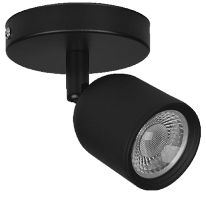 Spot Elegance De Sobrepor Preto Luz Branca Bivolt Avant 6500K 7W