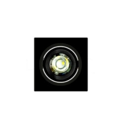 Spot Led Embutir Quadrado Alltop MR16 3000K 38º Preto Taschibra  5W
