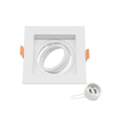 Spot Led Embutir Quadrado Recuado Conecta Mr16 Branco Taschibra