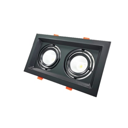 Spot Led Evidence Duo Luz Amarela E Branca 14W Preto Fosco Avant