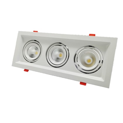 Spot Led Evidence Trio Luz Amarela E Branca 21W Branco Fosco Avant