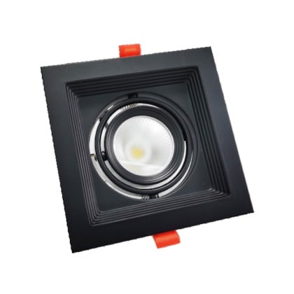 Spot Led Evidence Uno Luz Amarela E Branca 7W Preto Fosco Avant