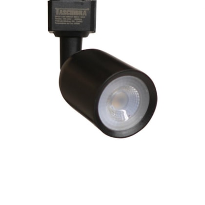 Spot Led Trilho Direct Mr16 6w 3000k Preto Taschibra