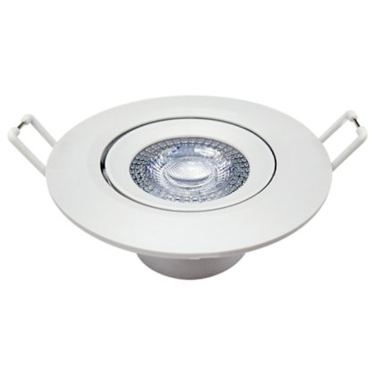 Spot Supimpa Led Redondo 12W Branco Fosco Luz Amarela 3000K Bivolt Avant