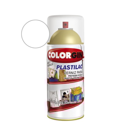 Spray  Plastilac Verniz Brilhante Colorgin 200g