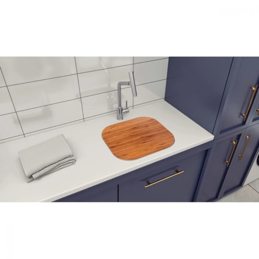 Tanque Com Tábua De Madeira Em Aço Inox Compact Tramontina 40x30cm - Imagem principal - f805be1d-2f73-48c2-b995-74818954db05