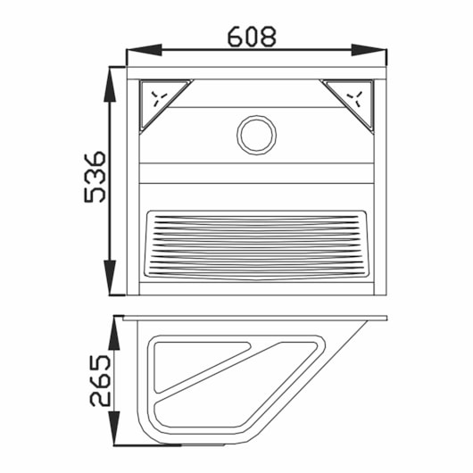 Tanque De Embutir Inox Polido GhelPlus 500 48L 53,6x60,8x26,5cm - Imagem principal - bfdb3fe1-5cf0-4202-b86d-2112bf6849a3