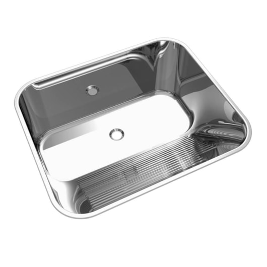 Tanque De Inox Com Válvula Escovada Mekal 60x50x28cm - Imagem principal - 66cf77dd-add0-4691-8abd-978c64afb5a1