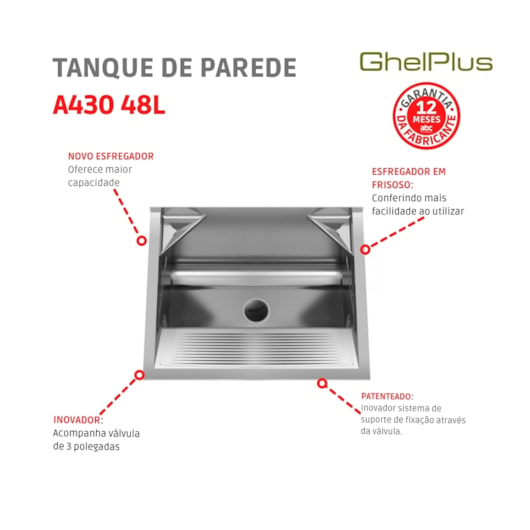 Tanque De Parede 48l Ghelplus - Imagem principal - 488873a4-25b1-4335-9d8b-5f8311dabf80