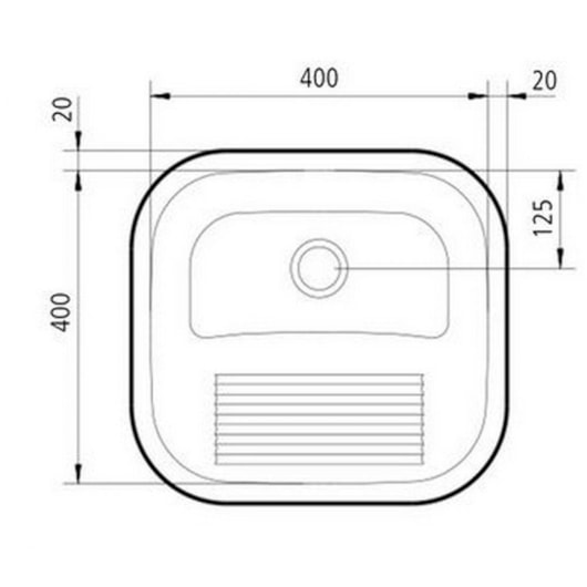 Tanque Em Inox De Encaixe Hera Com Válvula  3.1/2 Escovado Tramontina 40x40cm - Imagem principal - 6cc98849-210b-4717-92f4-85240db58d33