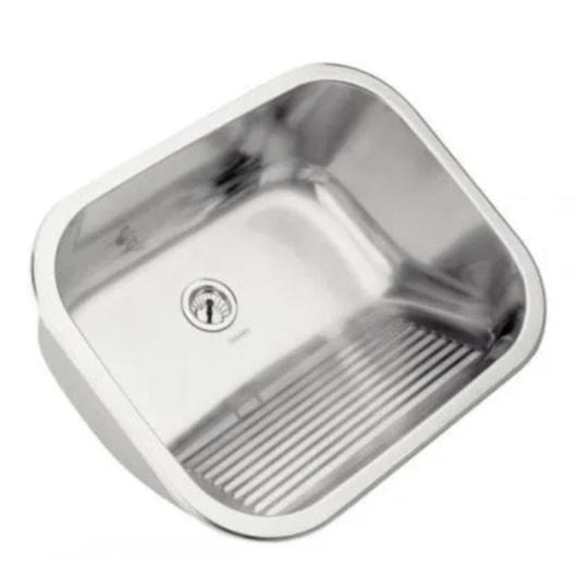 Tanque Em Inox De Encaixe Hera Com Válvula Escovado Tramontina 34L 50x40cm - Imagem principal - 3e60d1ee-cf22-4575-b41c-ff41140375aa