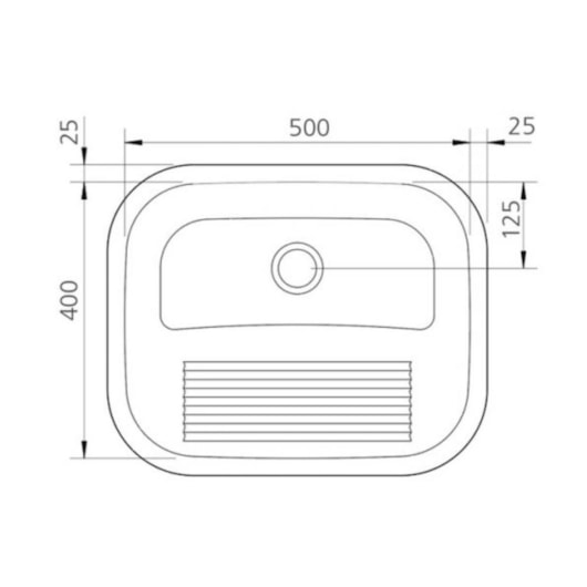 Tanque Em Inox De Encaixe Hera Com Válvula Escovado Tramontina 34L 50x40cm - Imagem principal - 49b5e117-6070-4bd3-b428-bd60f649c663