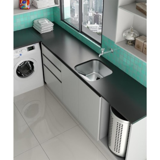 Tanque Em Inox Monobloco Acetinado Debacco 53x43cm 30L - Imagem principal - 77d8a905-e56b-4c3d-9c88-7745b4b28429